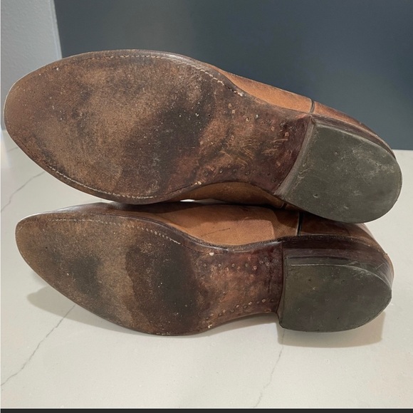 Justin Men’s Brown Leather Cowboy Boots, 10EE, BuckBay Apache Style 2253,Med toe - Picture 7 of 7